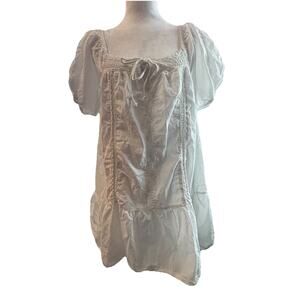 American Eagle Mini Dress M Babydoll Peasant Cottage Bridal Shower Bachelorette